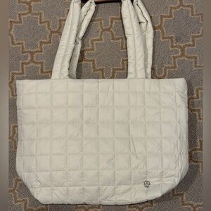 lululemon athletica Cream Quilted Tote